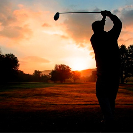 Golfer-@-sunset